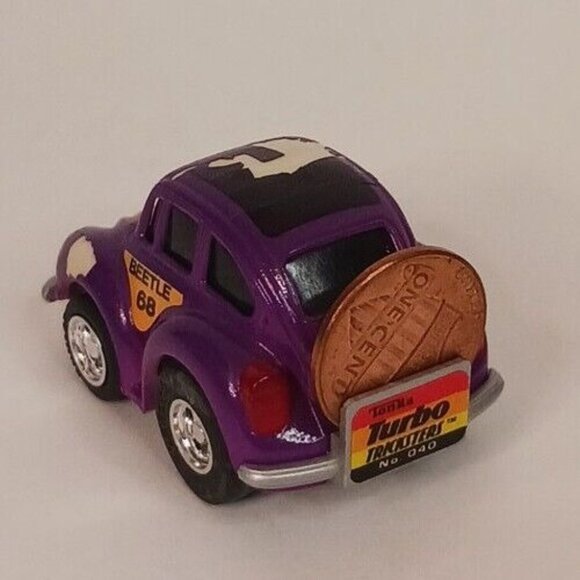 Tonka Volkswagon Beetle Penny Racer Pull Back VW (Tested) Purple Paint Has Wear - Picture 9 of 10